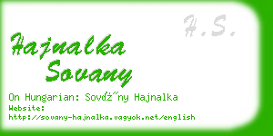 hajnalka sovany business card